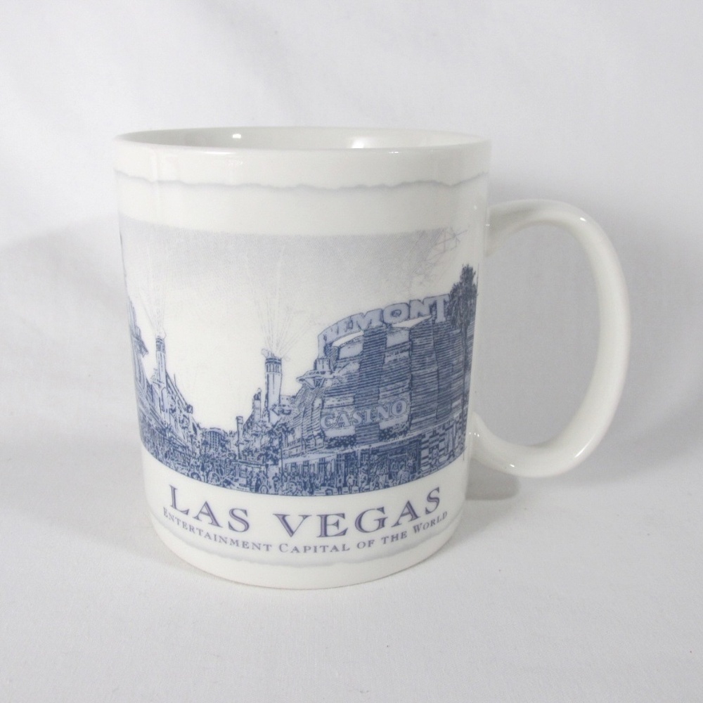 Starbucks Coffee Mug Las Vegas Architecture Series Blue White 18oz 2017